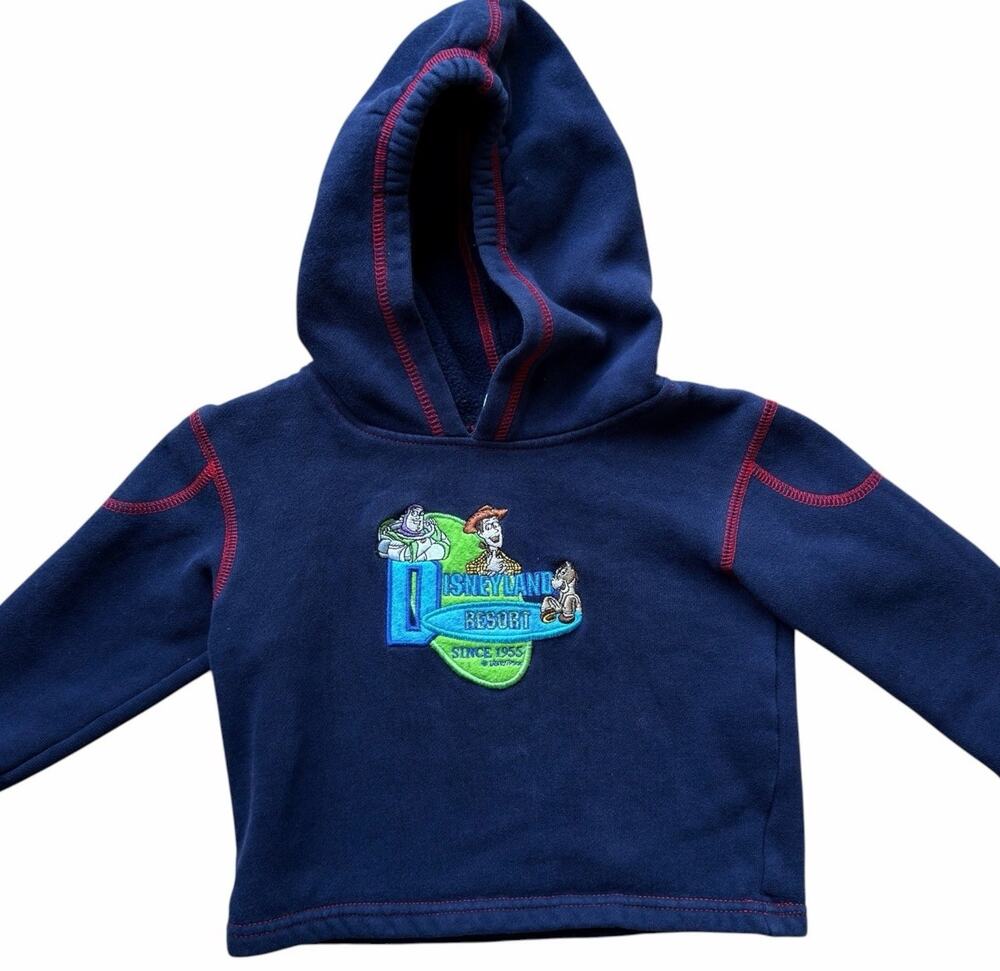 Vintage Disneyland Toy Story Fleece Hoodie Buzz Woody Bullseye Toddler 12-18M